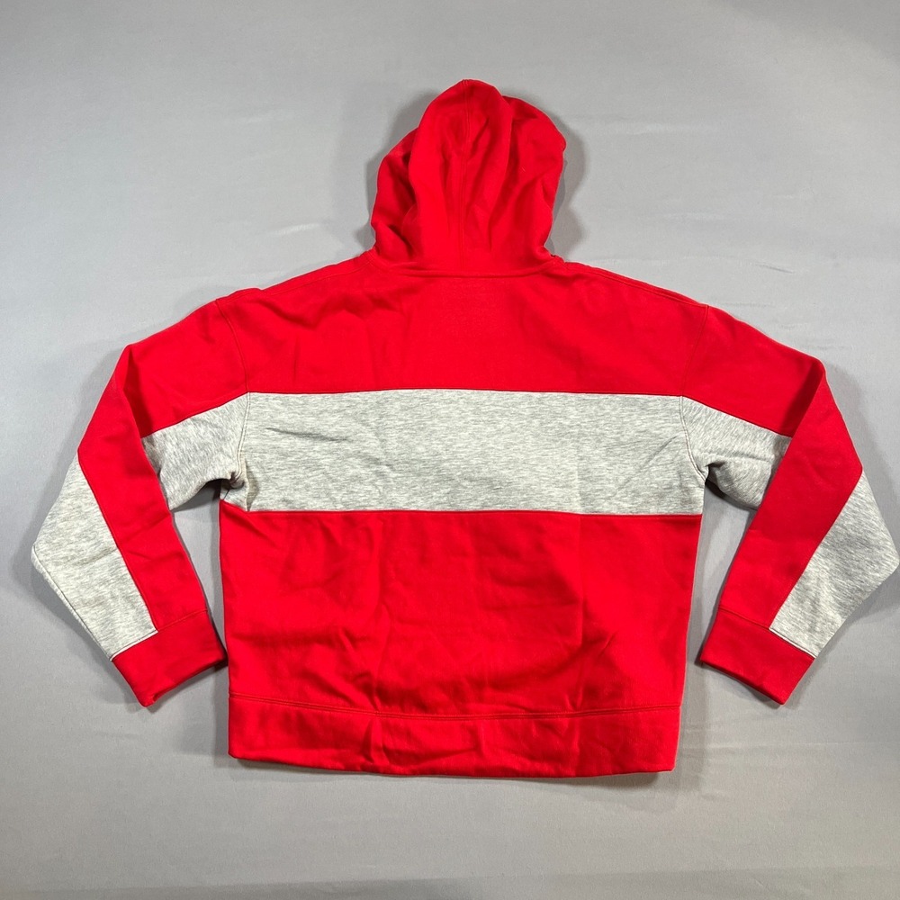 Fanatics Wisconsin Badgers Football NCAA Hoodie Women Medium Red Gray Colorblock - Picture 2 of 9
